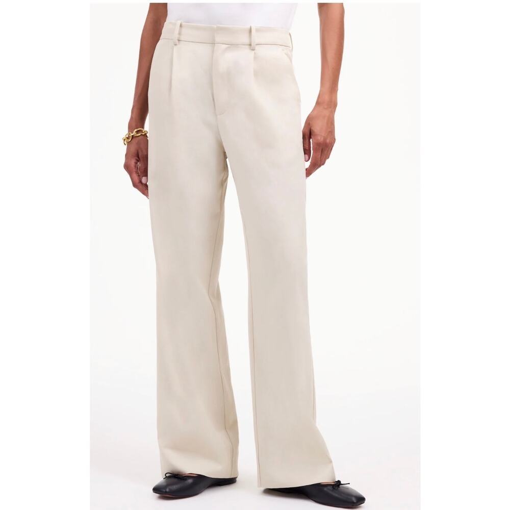 Madewell Slouchy Straight Pleat Linen Blend pants, wide leg, size 12, NS271